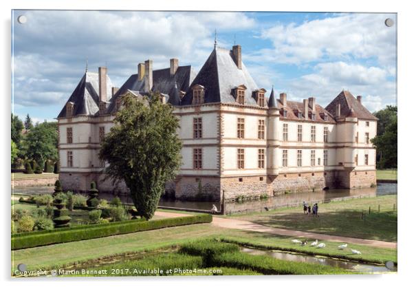 Chateau Cormatin, Burgundy, France. Acrylic by Martin Bennett