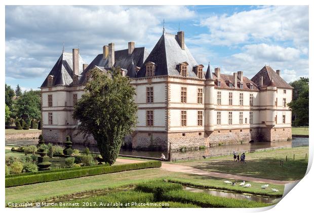 Chateau Cormatin, Burgundy, France. Print by Martin Bennett