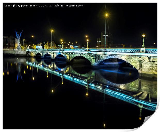 Albert Bridge, Belfast Print by Peter Lennon
