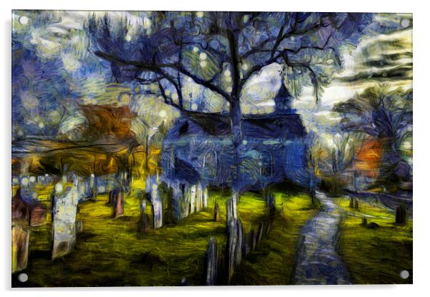 Sleepy Hollow Church  Acrylic by David Pyatt