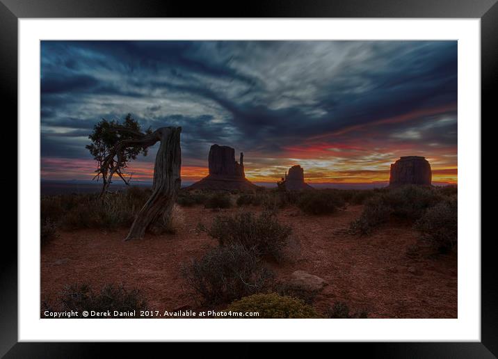 Monument Valley Sunrise Framed Mounted Print by Derek Daniel