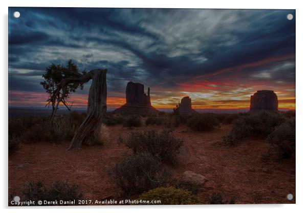 Monument Valley Sunrise Acrylic by Derek Daniel