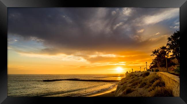 Tenerife Sun Sets Framed Print by Naylor's Photography