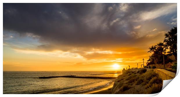 Tenerife Sun Sets Print by Naylor's Photography