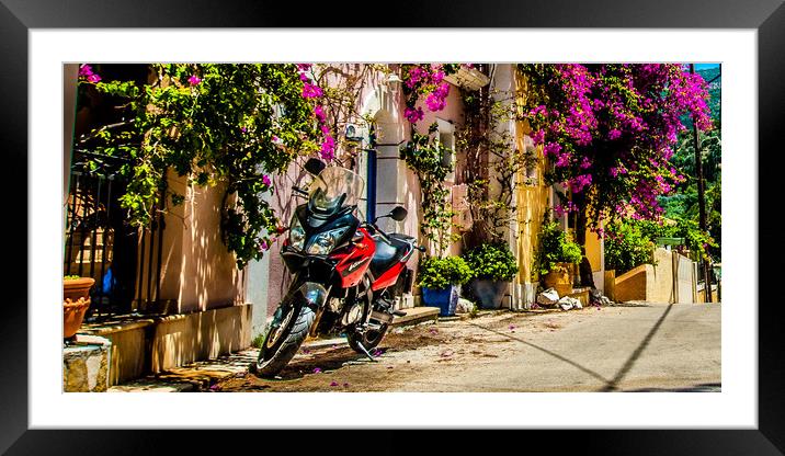 Motorbike in Colour Framed Mounted Print by Naylor's Photography