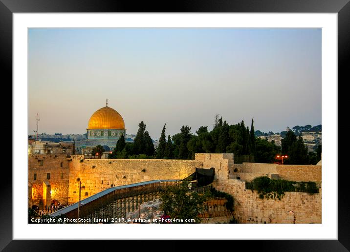 wailing wall, jerusalem Framed Mounted Print by PhotoStock Israel
