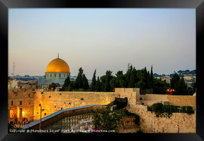 wailing wall, jerusalem Framed Print by PhotoStock Israel