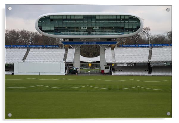 Lords Cricket ground media centre Acrylic by David French