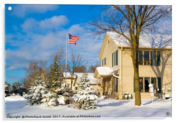 Snow in Milwaukee, Wisconsin USA Acrylic by PhotoStock Israel