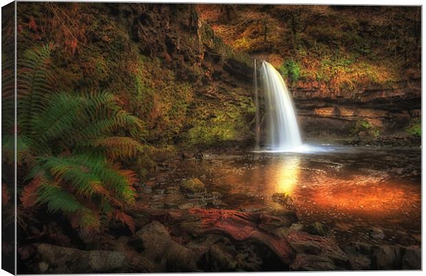 Sgwd Gwladus waterfall AKA Lady Falls  Canvas Print by Leighton Collins