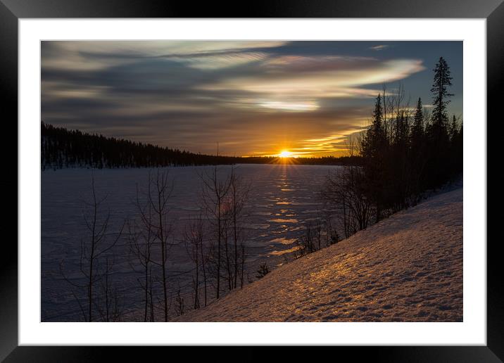 Sunset in Sweden Framed Mounted Print by Thomas Schaeffer