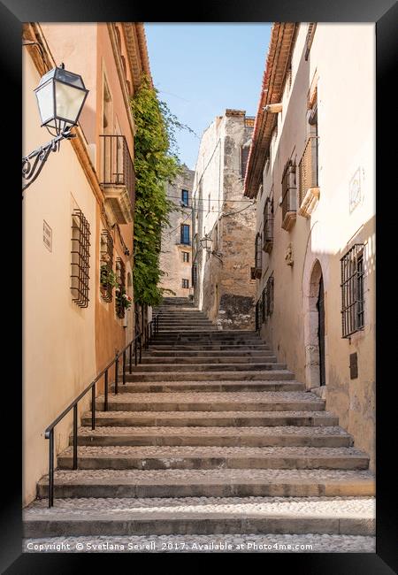 Town Street Framed Print by Svetlana Sewell