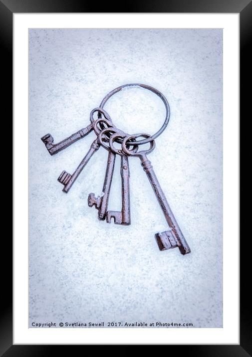 Rusty Keys Framed Mounted Print by Svetlana Sewell