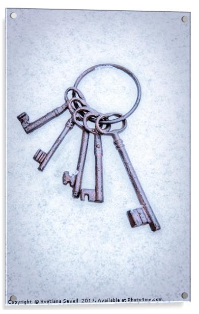 Rusty Keys Acrylic by Svetlana Sewell
