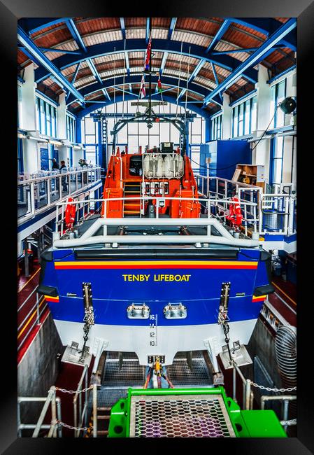 Tenby Lifeboat 1 Framed Print by Steve Purnell
