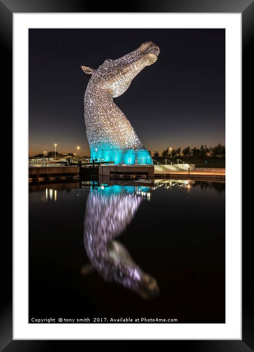 The Kelpies, Falkirk  Framed Mounted Print by tony smith