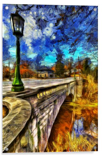 The Headless Horseman Bridge Art Acrylic by David Pyatt