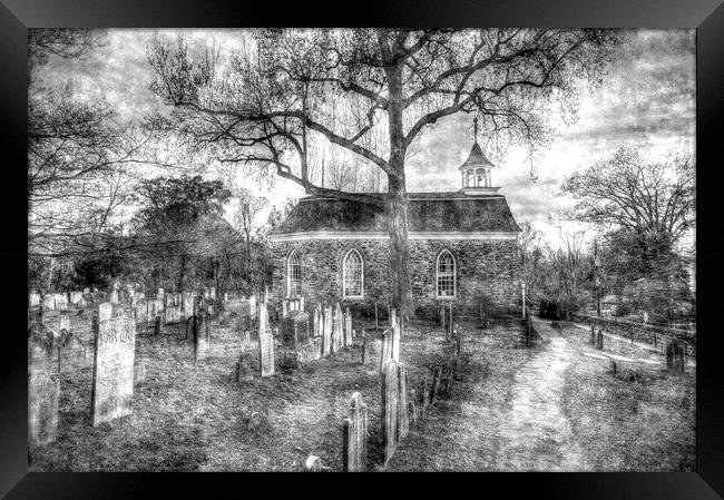 Sleepy Hollow Church Vintage Framed Print by David Pyatt