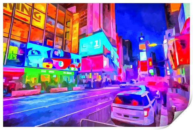 Times Square New York Art Print by David Pyatt