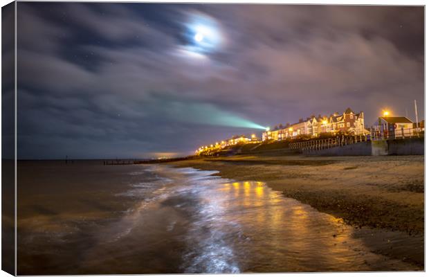Southwold by Night  Canvas Print by Steve Lansdell