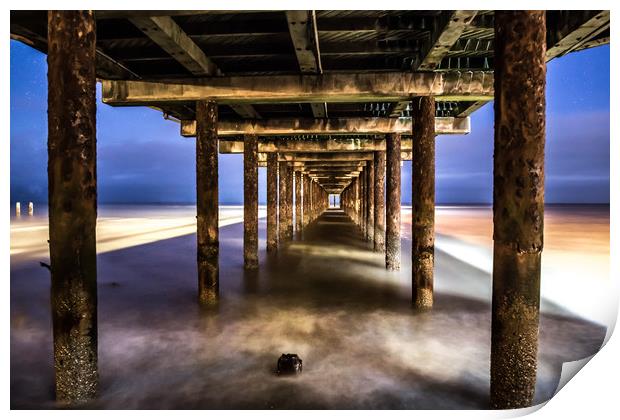 Under the Pier  Print by Steve Lansdell