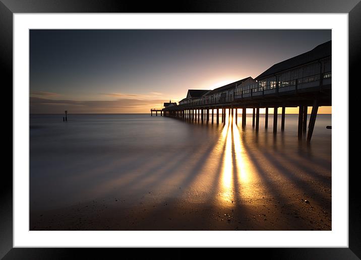 Southwold Pier dawn Framed Mounted Print by Simon Wrigglesworth