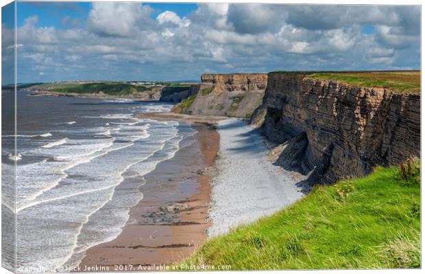 Traeth Mawr Beach Glamorgan Heritage Coast Wales Canvas Print by Nick Jenkins