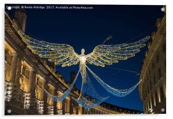 Christmas Angel Acrylic by Beata Aldridge