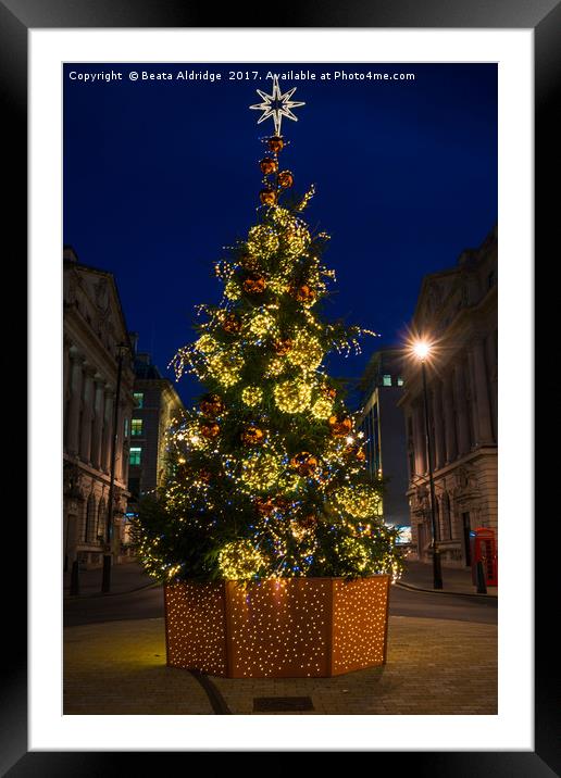 Christmas tree Framed Mounted Print by Beata Aldridge