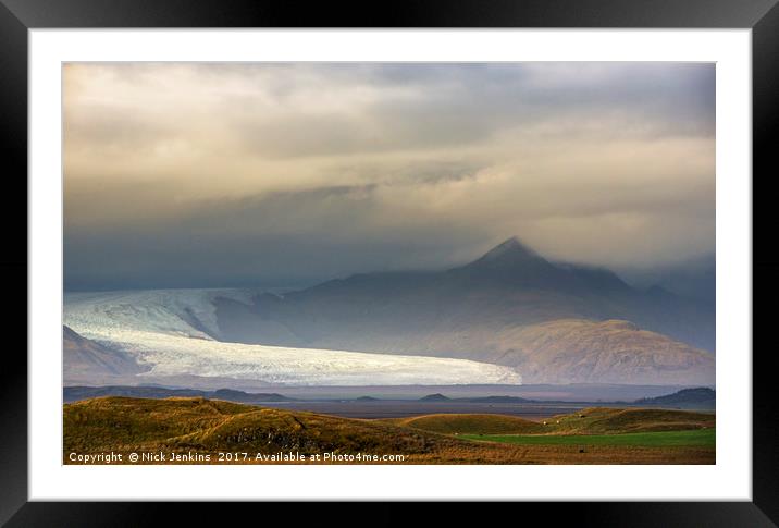 Glacier near Hofn in Iceland Framed Mounted Print by Nick Jenkins