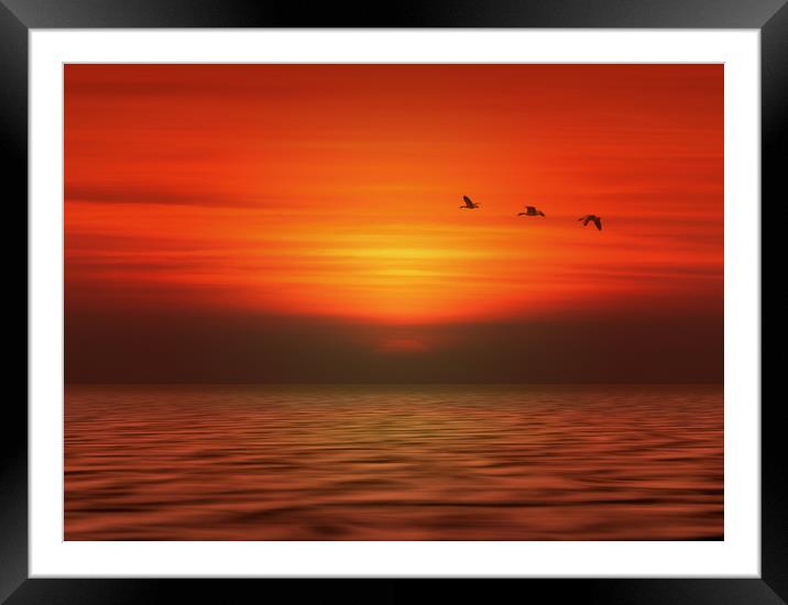 Dance across the sea Framed Mounted Print by mark leader