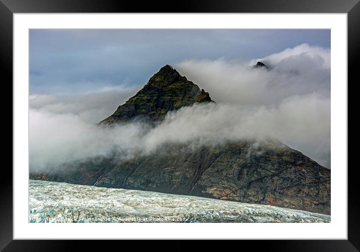 Fjarllsarlon Glacier and Lake Iceland Framed Mounted Print by Nick Jenkins