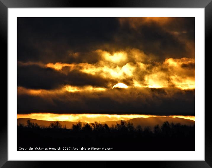 Ayrshire Sunrise Framed Mounted Print by James Hogarth