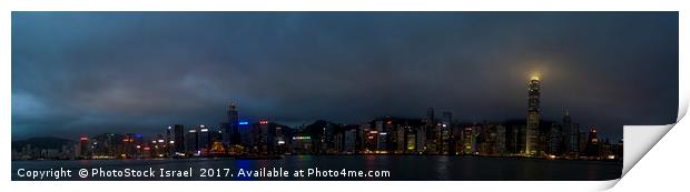 Panorama of Hong Kong, China Print by PhotoStock Israel