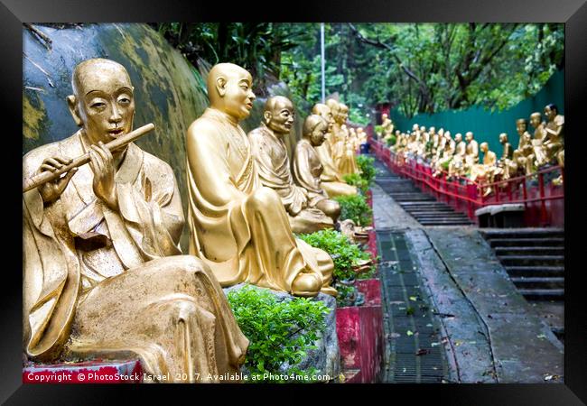 China, Hong Kong, temple of 10,000 Buddhas  Framed Print by PhotoStock Israel