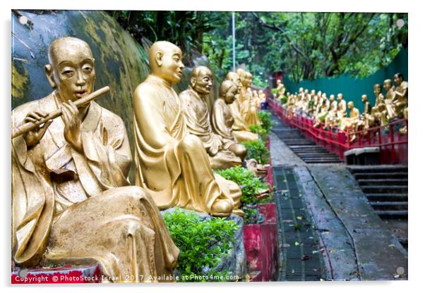 China, Hong Kong, temple of 10,000 Buddhas  Acrylic by PhotoStock Israel