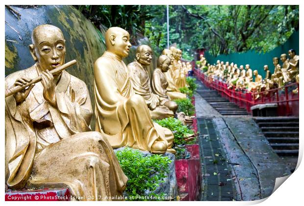 China, Hong Kong, temple of 10,000 Buddhas  Print by PhotoStock Israel