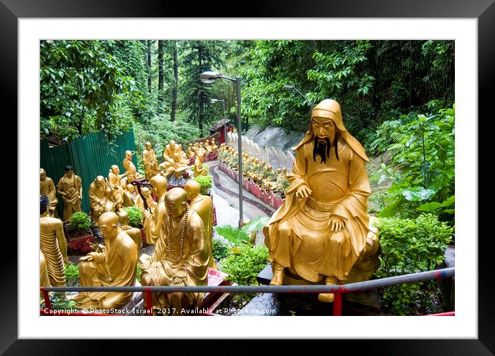China, Hong Kong, temple of 10,000 Buddhas  Framed Mounted Print by PhotoStock Israel
