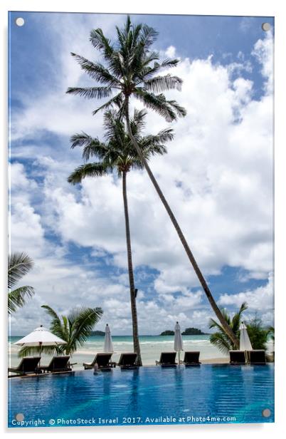 Tropical resort hotel Acrylic by PhotoStock Israel