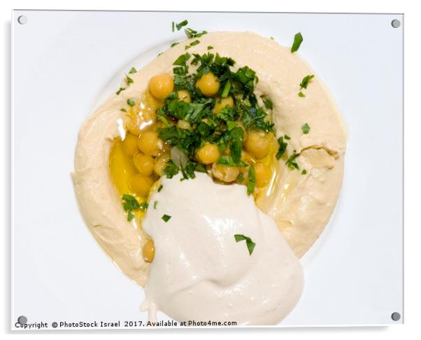 A serving of Humus Acrylic by PhotoStock Israel