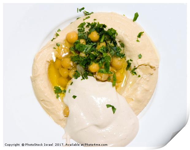 A serving of Humus Print by PhotoStock Israel