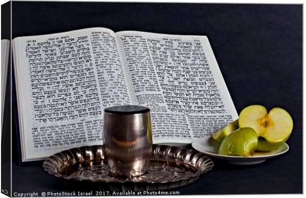 Prayer book, Apple Honey, goblet Canvas Print by PhotoStock Israel