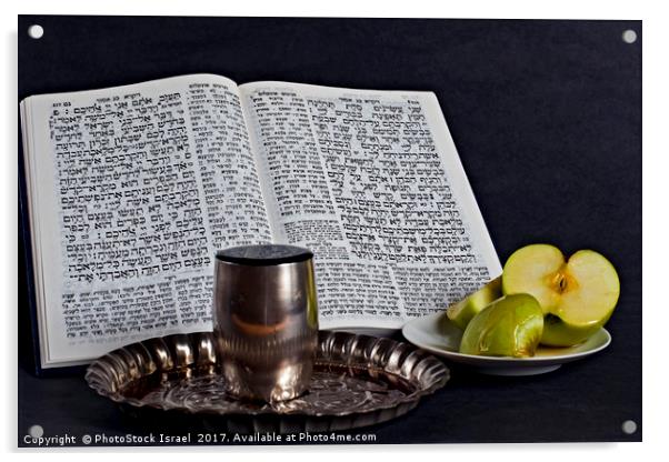 Prayer book, Apple Honey, goblet Acrylic by PhotoStock Israel
