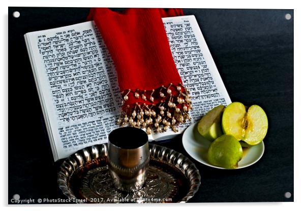 Prayer book, Apple Honey, goblet Acrylic by PhotoStock Israel