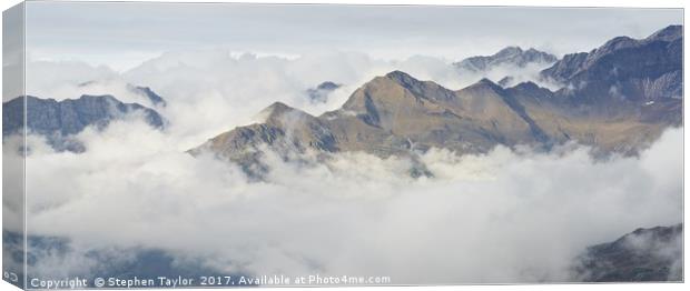 A Cloud Inversion above Gavarnie Canvas Print by Stephen Taylor