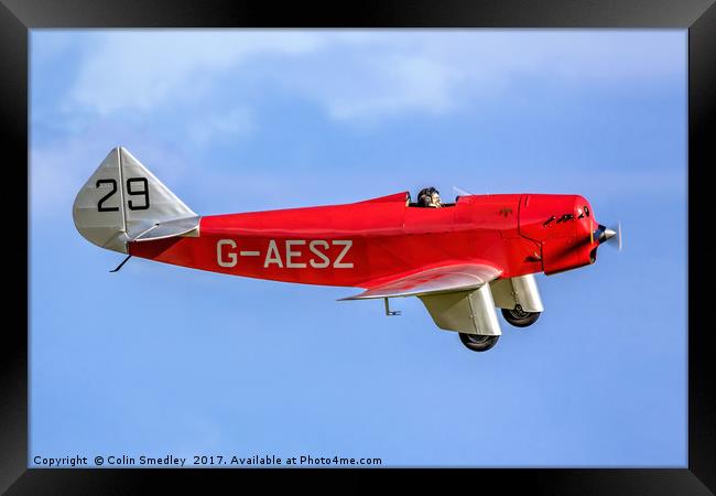 Chilton D.W.1 G-AESZ/29  Framed Print by Colin Smedley