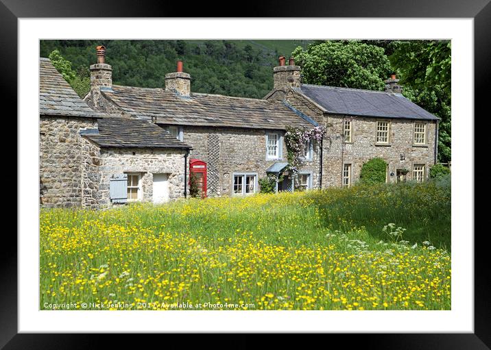 Arncliffe Village in Littondale Yorkshire Dales Framed Mounted Print by Nick Jenkins