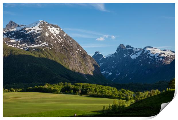 Andalsnes mountains Print by Thomas Schaeffer
