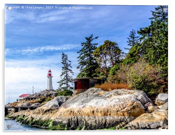 Point Atkinson Lighthouse, British Columbia Canada Acrylic by Chris Langley