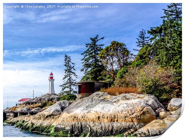 Point Atkinson Lighthouse, British Columbia Canada Print by Chris Langley